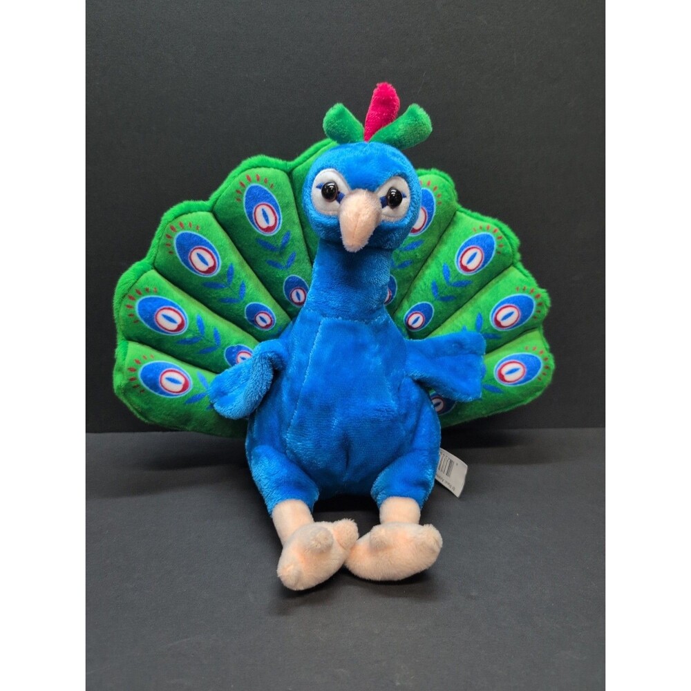 CUTE SOFT MALE PEACOCK 10" Plush STUFFED ANIMAL
